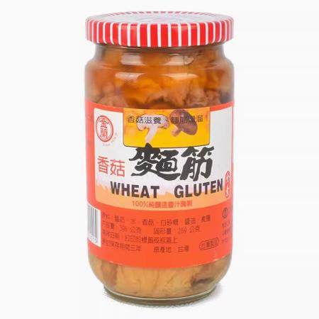 台湾风味金兰香菇面筋 全素 396g/瓶 早餐面筋