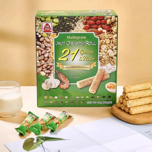 北田综合谷物坚果香脆卷糙米卷99棒能量棒蒜香虾蛋黄山姆同款