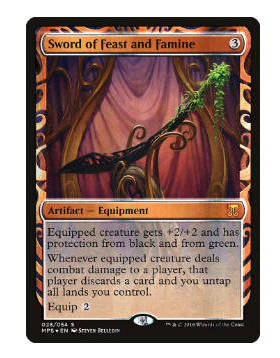 牌客窝 万智牌 丰馑剑  Sword of Feast and Famine 秘稀 神器 闪