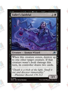 牌客窝 万智牌  斩命使坚信者 Faller's Faithful 银 黑 闪