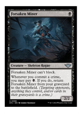 牌客窝 万智牌 遭弃矿工  Forsaken Miner 银 黑色