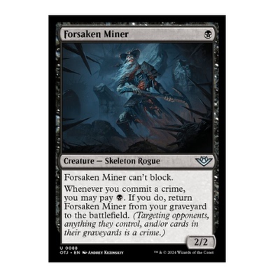 牌客窝 万智牌 遭弃矿工  Forsaken Miner 银 黑色