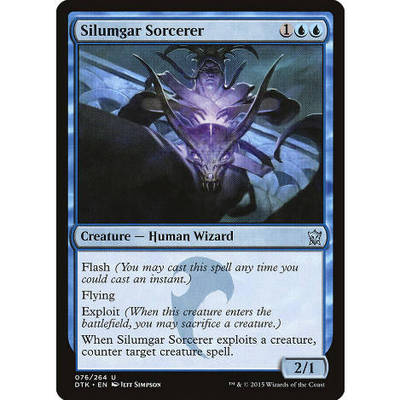 牌客窝 万智牌 席穆嘉族术士 Silumgar Sorcerer  银 蓝 闪