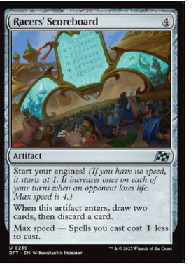 牌客窝 万智牌  赛手记分牌 Racers' Scoreboard 银 神器 闪