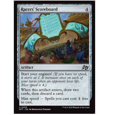 牌客窝 万智牌  赛手记分牌 Racers' Scoreboard 银 神器 闪