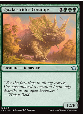 牌客窝 万智牌 撼行犄角龙 Quakestrider Ceratops 银 绿