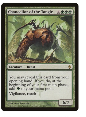 牌客窝 万智牌 铬铜林督长 Chancellor of the Tangle 金 绿