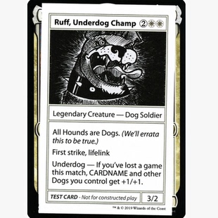 牌客窝 万智牌 败犬斗士洛夫 Ruff, Underdog Champ 金 白色