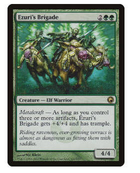 牌客窝 万智牌 伊祖黎旅团 Ezuri's Brigade 金 绿