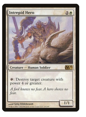 牌客窝 万智牌 无畏的英雄 Intrepid Hero 金 白