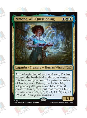 牌客窝 万智牌 好问琦梦 Zimone, All-Questioning 金 多色 闪