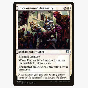 牌客窝 万智牌 至上权威 Unquestioned Authority 银 白