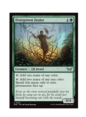 牌客窝 万智牌 蔓生狂信者 Overgrown Zealot 银 绿 闪