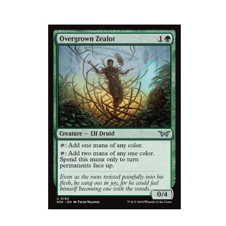 牌客窝 万智牌 蔓生狂信者 Overgrown Zealot 银 绿 闪