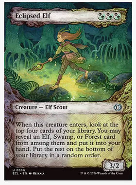 牌客窝 万智牌 交蚀妖精 Eclipsed Elf 银 多色