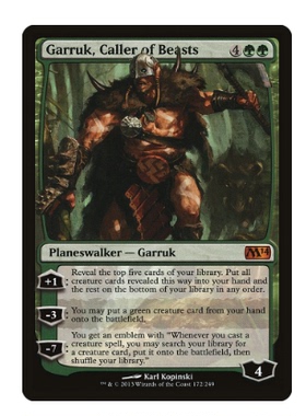 牌客窝 万智牌  唤兽师贾路  Garruk, Caller of Beasts  秘稀 绿