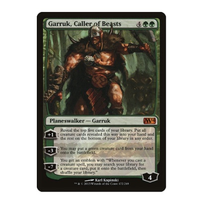 牌客窝 万智牌  唤兽师贾路  Garruk, Caller of Beasts  秘稀 绿