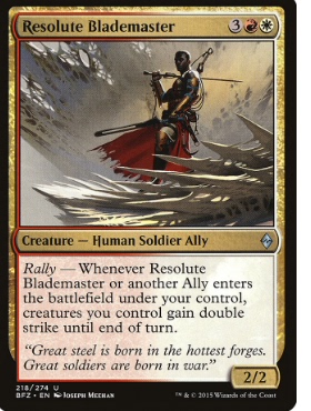 牌客窝 万智牌 坚毅大剑师 Resolute Blademaster 银 多 中 BFZ