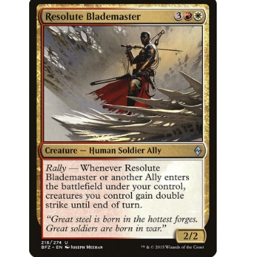 牌客窝 万智牌 坚毅大剑师 Resolute Blademaster 银 多 中 BFZ