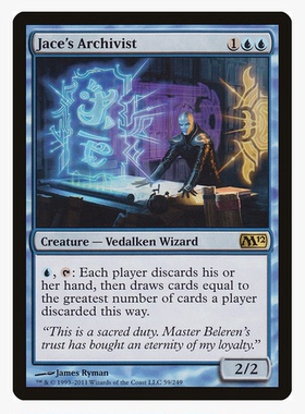 牌客窝 万智牌  杰斯的书库辖员 Jace's Archivist 金 蓝