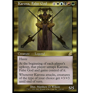 牌客窝 万智牌 伪神卡若娜 Karona, False God 金 多