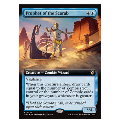 牌客窝 万智牌 甲虫神先知 Prophet of the Scarab 金 蓝