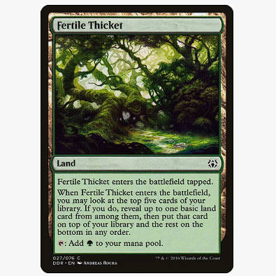 牌客窝 万智牌 茂密灌丛 Fertile Thicket 铁 地
