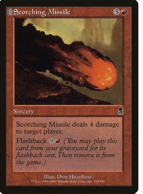 牌客窝 万智牌  炙焰飞弹 Scorching Missile 铁 红色