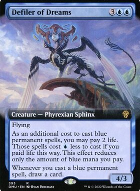 牌客窝 万智牌 梦想渎者 Defiler of Dreams 金 蓝色