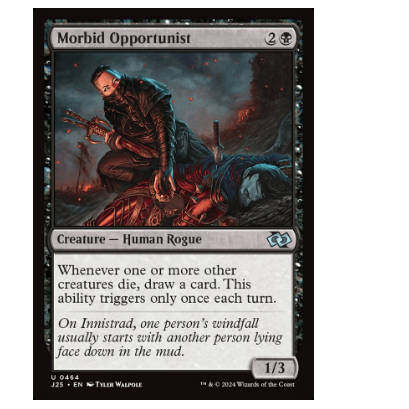 牌客窝 万智牌 病态投机者 Morbid Opportunist 银 黑 闪