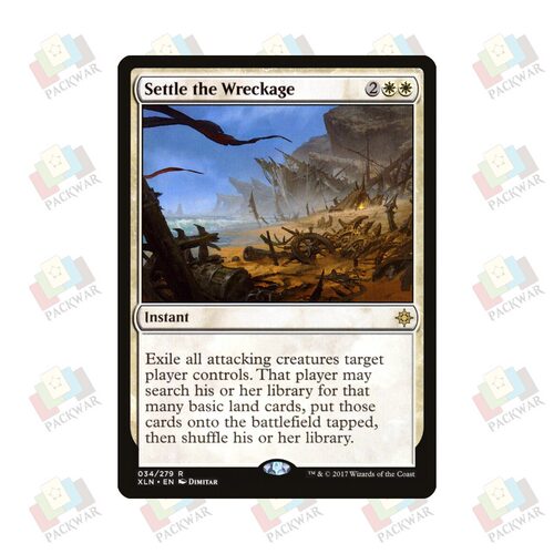牌客窝 万智牌 处理残迹 Settle the Wreckage 金 白