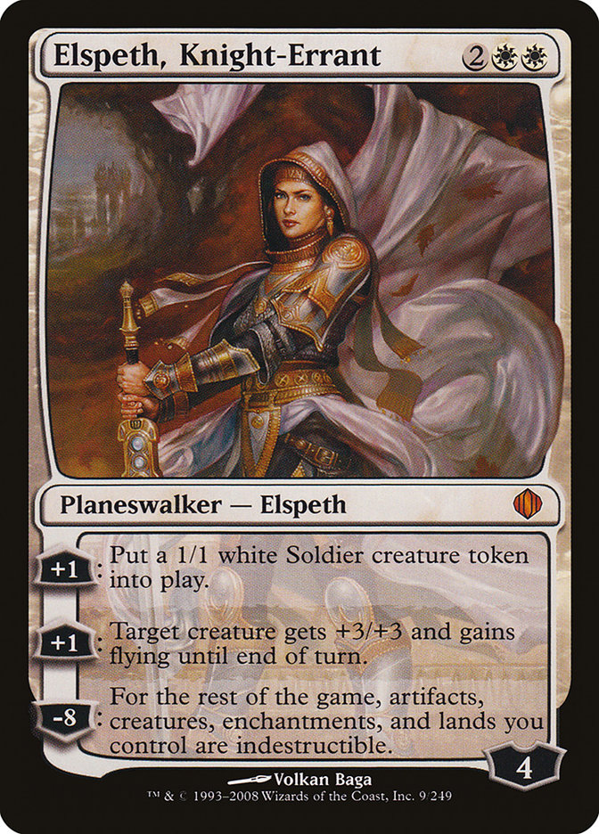 牌客窝 万智牌 游侠艾紫培 Elspeth, Knight-Errant 秘稀 白 闪图片