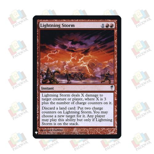牌客窝 万智牌 闪电风暴 Lightning Storm 银 红 闪