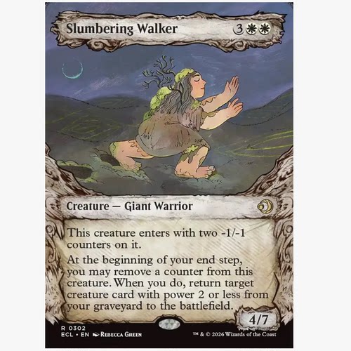 牌客窝 万智牌  沉眠行者 Slumbering Walker 金 白色