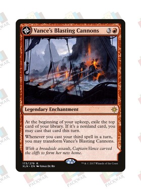 牌客窝 万智牌 凡丝轰击炮阵 Vance's Blasting Cannons 金 地 闪