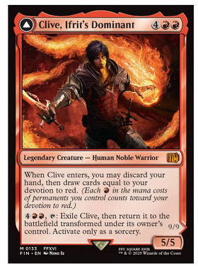 万智牌 伊弗利特显化者克莱夫 Clive, Ifrit's Dominant  秘稀 红