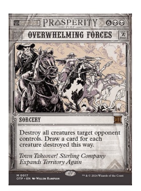 牌客窝 万智牌  压倒性武力 Overwhelming Forces 秘稀 黑 裁判闪