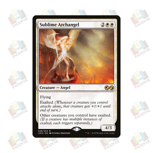 牌客窝 万智牌 庄严大天使 Sublime Archangel 金 白 闪