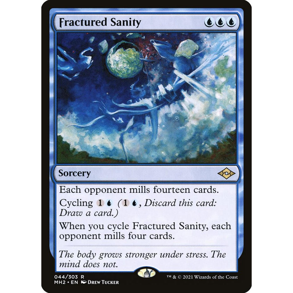 牌客窝 万智牌 裂崩心智 Fractured Sanity 金 蓝