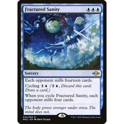 牌客窝 万智牌 裂崩心智 Fractured Sanity 金 蓝