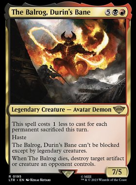 牌客窝 万智牌 都林克星炎魔 The Balrog, Durin's Bane 金 多