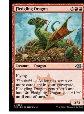 牌客窝 万智牌 幼年巨龙 Fledgling Dragon 银 红 闪