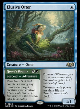 牌客窝 万智牌   匿迹水獭 Elusive Otter 金 蓝色