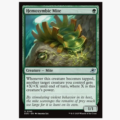 牌客窝 万智牌 活血螨虫 Hemosymbic Mite 银 绿