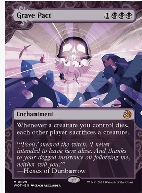 牌客窝 万智牌 墓约 Grave Pact 秘稀 黑色