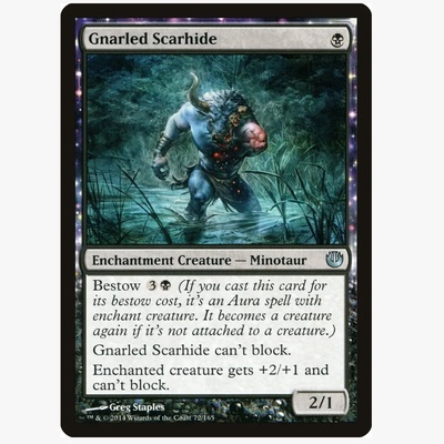 牌客窝 万智牌  糙节覆痕怪 Gnarled Scarhide 银 黑色