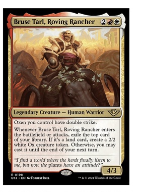 万智牌 逡巡牧主布斯陶 Bruse Tarl, Roving Rancher 金 多色