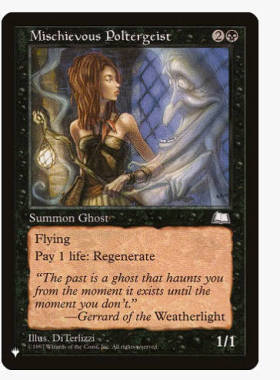 牌客窝 万智牌 顽皮捣蛋鬼 Mischievous Poltergeist 铁 黑