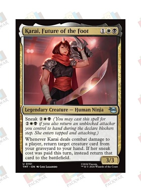 万智牌 大脚帮未来卡莱 Karai, Future of the Foot 银 多色 闪