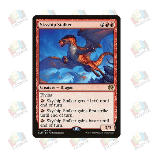 牌客窝 万智牌  飞船伏龙 Skyship Stalker 金 红色